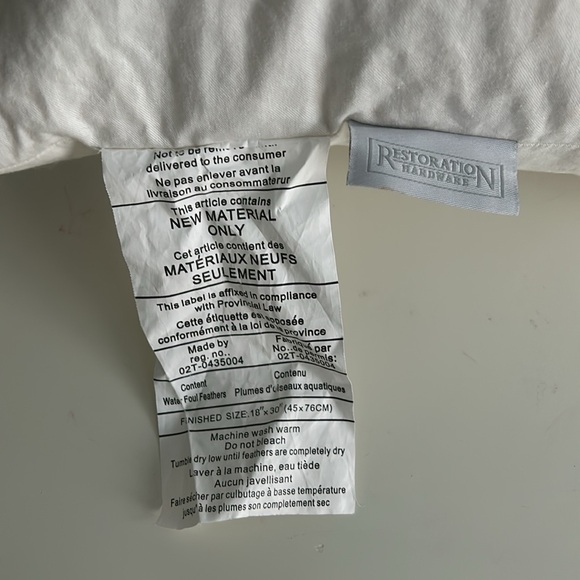 Pottery Barn Embroidered Pillow Cover + Restoration Hardware Pillow - Picture 10 of 10